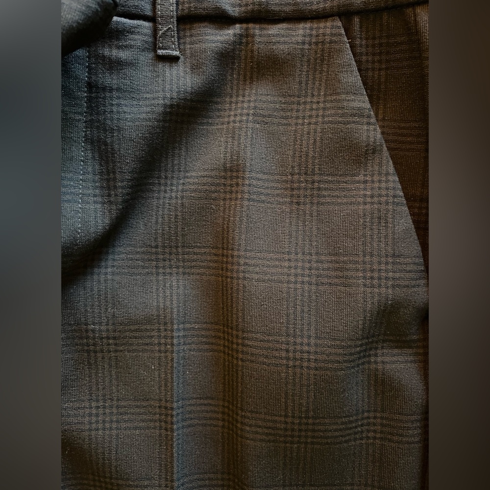 NWT Zara Brown Plaid Trousers